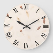 フェザーズラグジュアリーボホ人気があるコレクション ラージ壁時計 (正面)