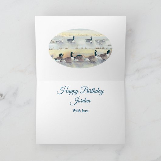 フェザータスティックおもしろいバードジョークのガチョウ誕生日カード カード (内部)