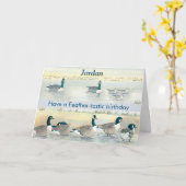 フェザータスティックおもしろいバードジョークのガチョウ誕生日カード カード (黄色い花)