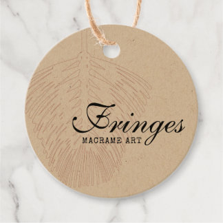 フェザーデザインボホマクラメありがとうつるラベル フェイバータグ