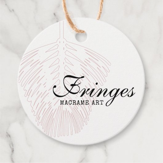 フェザーデザインボホマクラメありがとうつるラベル フェイバータグ (正面)