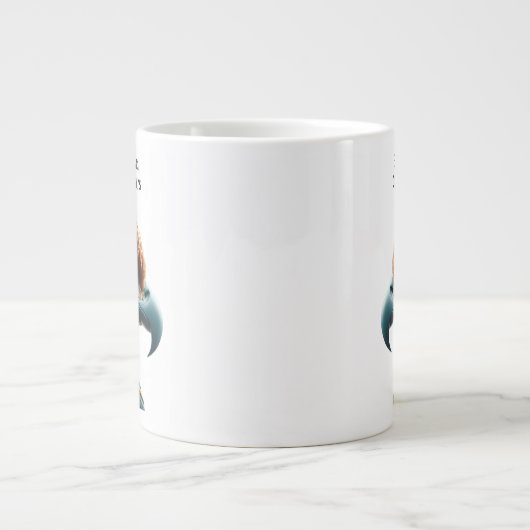 フェザードイーグルポートレートイーグルソアーズコーヒードパス ジャンボコーヒーマグカップ (正面)