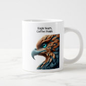 フェザードイーグルポートレートイーグルソアーズコーヒードパス ジャンボコーヒーマグカップ (右)
