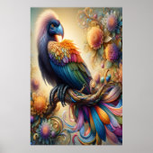 フェザードコン鮮やかドルのアーチ型トップツリーブランチ ポスター (正面)