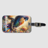 フェザードコン鮮やかドルのアーチ型トップツリーブランチ ラゲッジタグ (正面横)