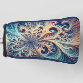 フェザードコーラル – 金ゴールドヘッドカバー ゴルフヘッドカバー (正面)