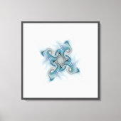 フェザードネストフラクタルティール(緑がかった色)ID715 キャンバスプリント (正面)