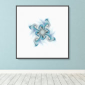 フェザードネストフラクタルティール(緑がかった色)ID715 キャンバスプリント (インサイチュ (ウッドフロア))