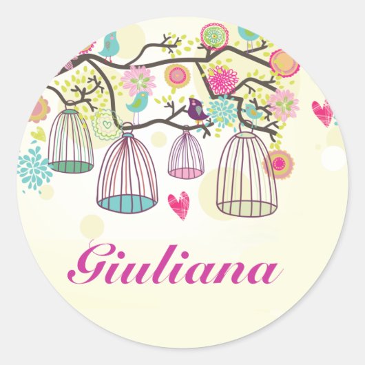 フェザードフレンズラウンドステッカー ラウンドシール (正面)