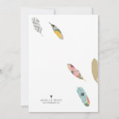 フェザードフレンド感謝祭ディナー招待状 招待状 (裏面)