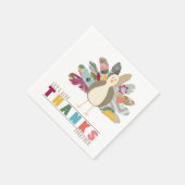 フェザードフレンド感謝祭ディナー紙ナプキンス スタンダードカクテルナプキン (角)