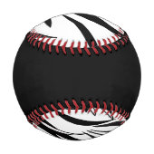 フェザードブラック/ガーネット/白野球 野球ボール (裏面)