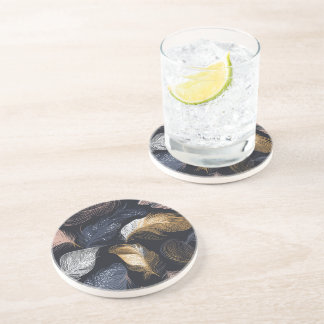 フェザードボヘミアンラウンドサンドストーンコースター コースター