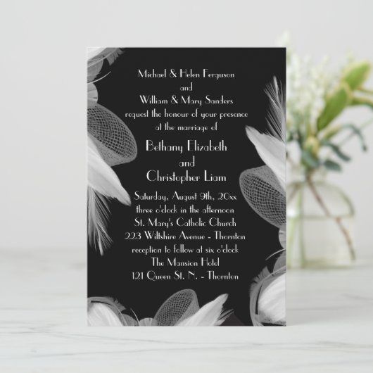 フェザード1920の結婚式招待状3 招待状 (スタンド正面)