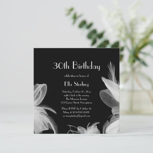 フェザード1920の誕生日招待状 招待状 (スタンド正面)