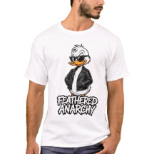 フェザード・アナーキー・アヒル・メンズTシャツ