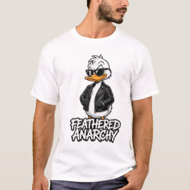 フェザード・アナーキー・アヒル・メンズTシャツ Tシャツ