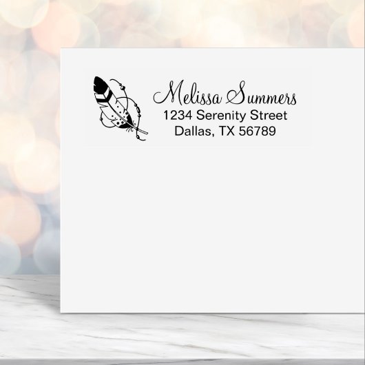 フェザービーズズトリバルボホアミュレットアドレス セルフインキングスタンプ