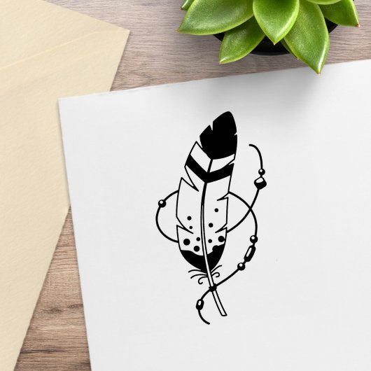 フェザービーズズトリバルボホアミュレ ラバースタンプ