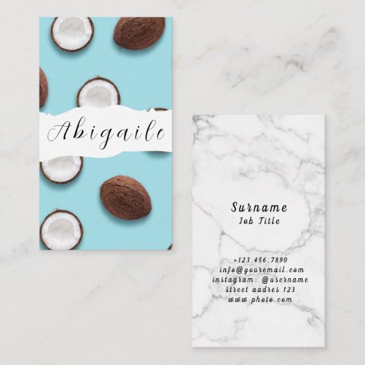 フェザーベクターシームレスココナッツ 名刺 (正面/裏面)