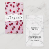 フェザーベクターシームレスヴィンテージさくらんぼ 名刺 (正面/裏面)