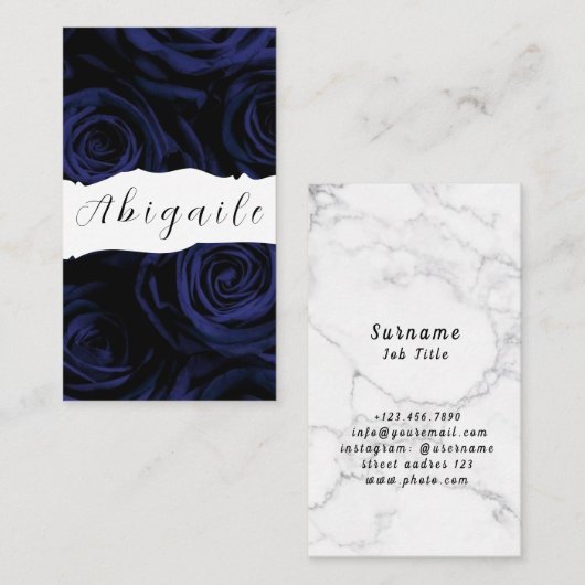 フェザーベクターシームレスヴィンテージバラビジネスカー 名刺 (正面/裏面)