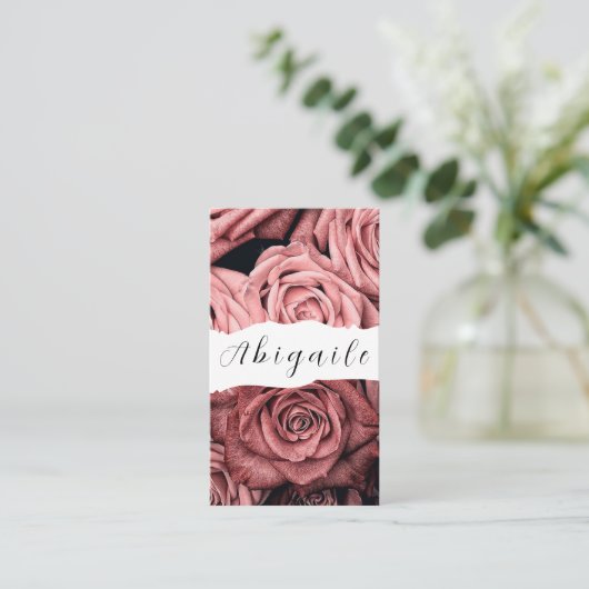 フェザーベクターシームレスヴィンテージバラビジネスカー 名刺 (スタンド正面)