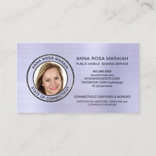 *～*フェザーペン公証印写真署名エージェント  名刺 (裏面)