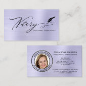 *～*フェザーペン公証印写真署名エージェント  名刺 (正面/裏面)