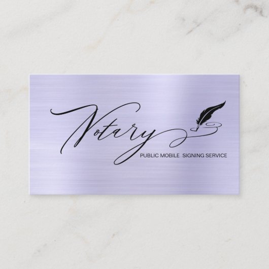 *～*フェザーペン公証印写真署名エージェント  名刺 (正面)