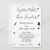 フェザーペン&インクウェ結婚ルズ 招待状 (正面)