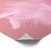 フェザーボアを着た猫 ポスター (角)