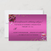 フェザーマスクマスカレードバチェロレッテRSVP 招待状 (裏面)