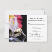 フェザーマスクマスカレードパーティーRSVP 出欠カード (裏面)