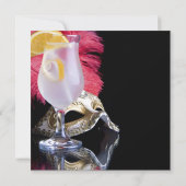 フェザーマスク40thバースデーマスカレードパーティー 招待状 (裏面)