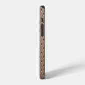 フェザーマーブル調の男性的なピンクの革 iPhoneケース (左側面)