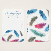 フェザーモダンアパーソナライズされたリング表示カード (正面&裏面)