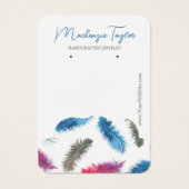 フェザーモダンアパーソナライズされたリング表示カード (正面)