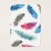 フェザーモダンアパーソナライズされたリング表示カード (裏面)