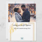 フェザーモダンクリスマスツリー |写真 シーズンカード (裏面)