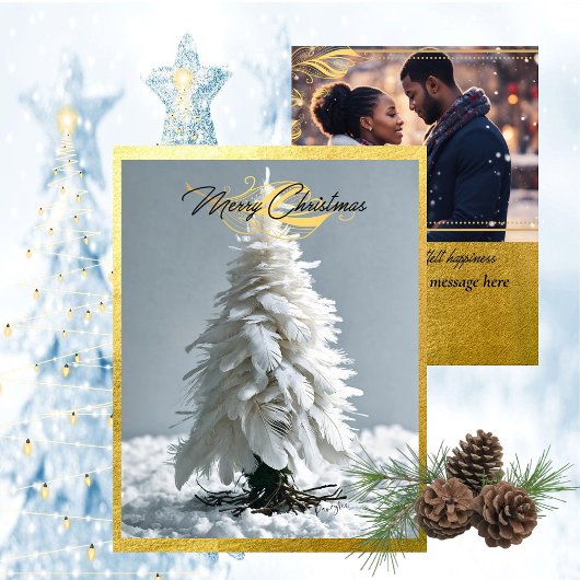 フェザーモダンクリスマスツリー |写真 シーズンカード