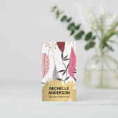 フェザーモダンボー | 金ゴールドブラシ 名刺 (スタンド正面)