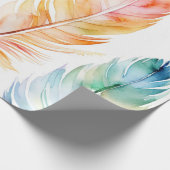 フェザーライト:水彩パターン ラッピングペーパー (角)