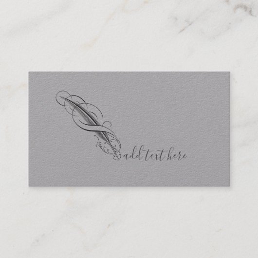 フェザー作家ライターの名刺 名刺 (正面)