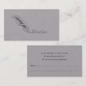 フェザー作家ライターの名刺 名刺 (正面/裏面)