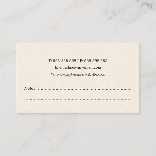 フェザー作家ライターの名刺 名刺 (裏面)