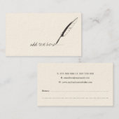 フェザー作家ライターの名刺 名刺 (正面/裏面)