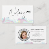 *~*フェザー公証印紙フォトペン署名エージェント  名刺 (正面/裏面)