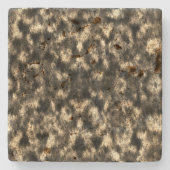 フェザー効果を持つステンドグレー、セピア、ベージュ。 ストーンコースター (正面)