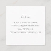 フェザー名刺 スクエア名刺 (裏面)